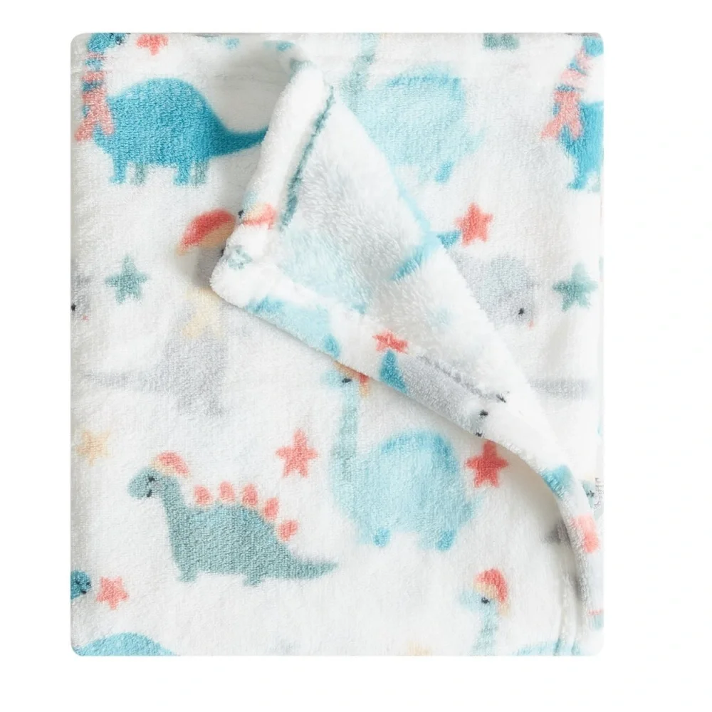 Baby Plush Dinosaur Baby Blanket (30x36in)